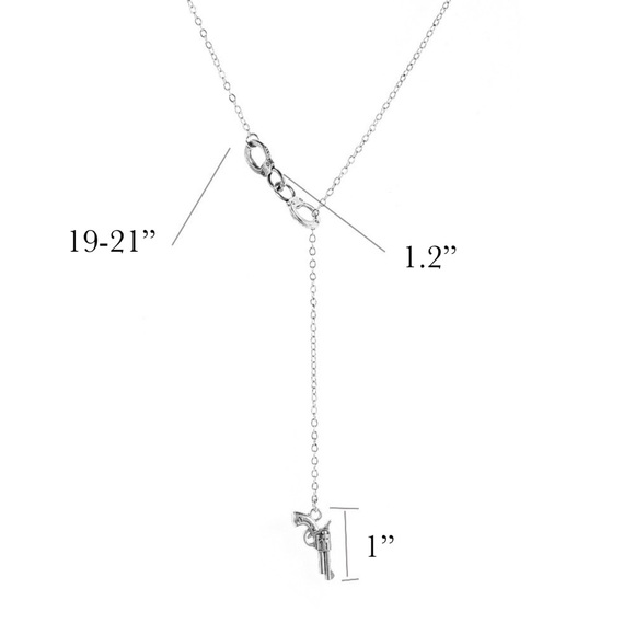 Handcuff and Gun Pendant Y-Necklace - Picture 13 of 13